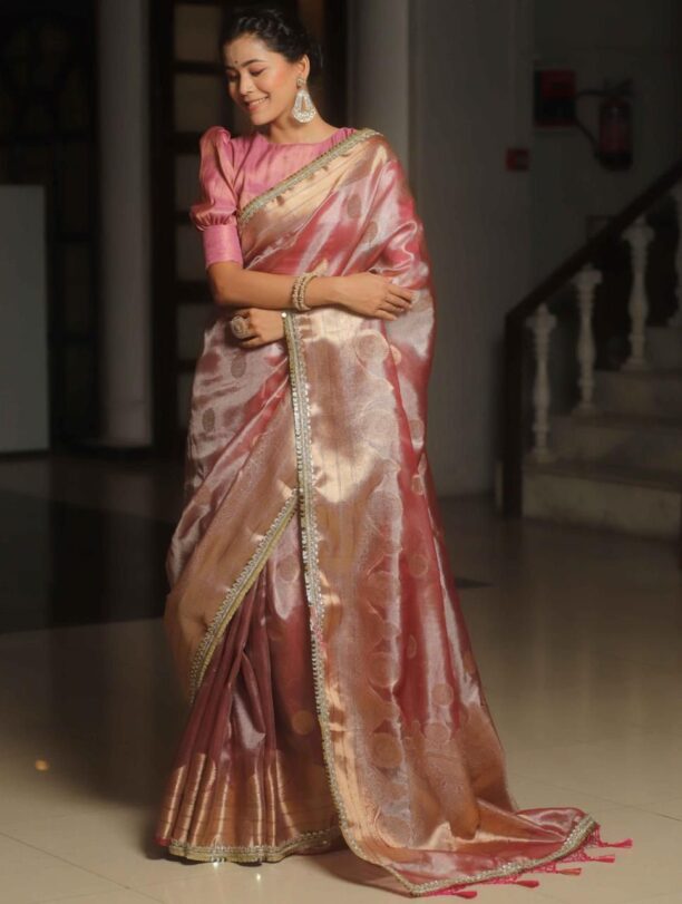 Pure Banarasi Tissue Saree - Image 4