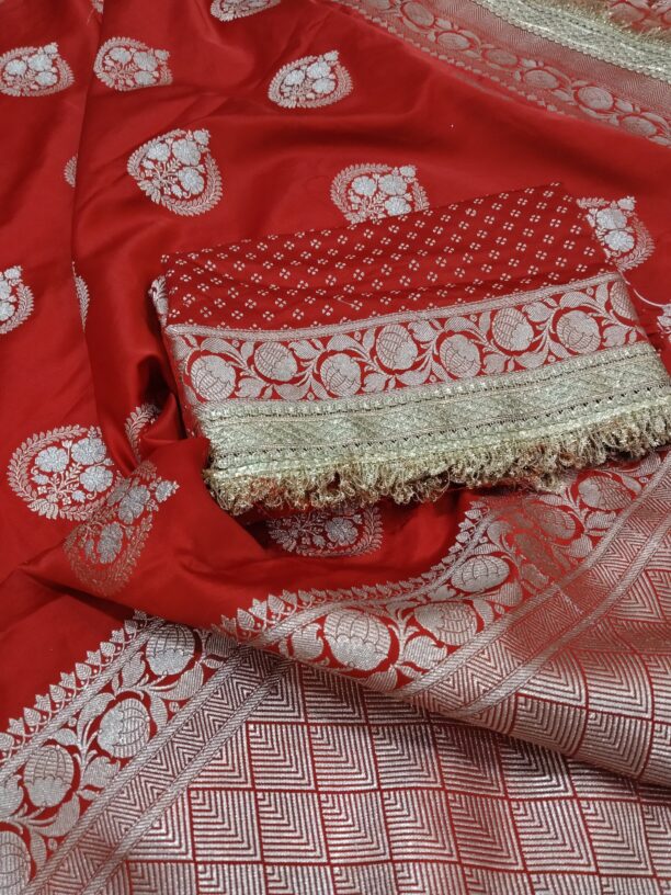 Banarasi Soft Glass Tissue Silk Saree - Image 3