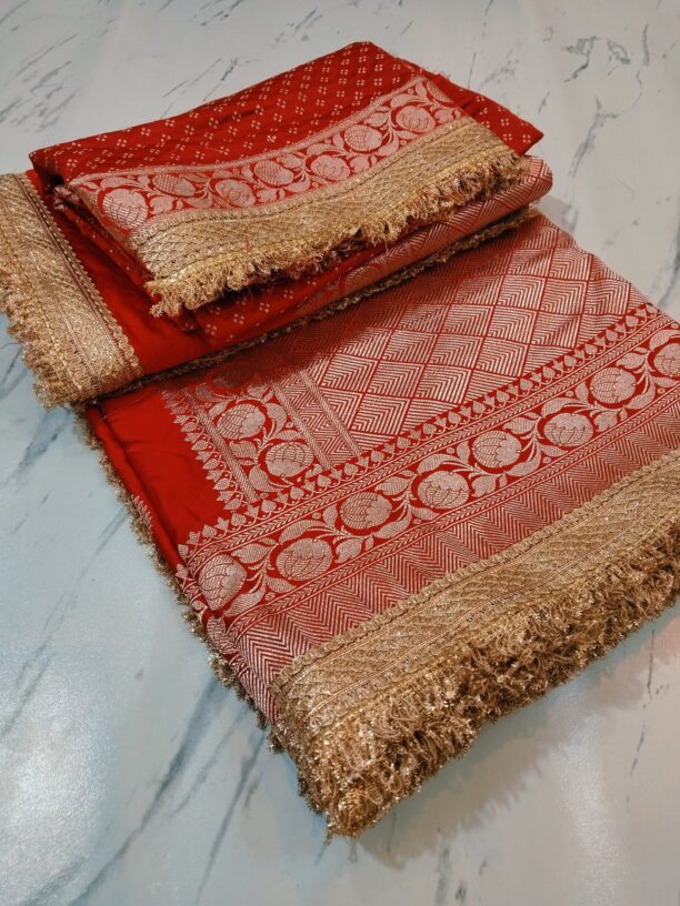 Banarasi Soft Glass Tissue Silk Saree - Image 12