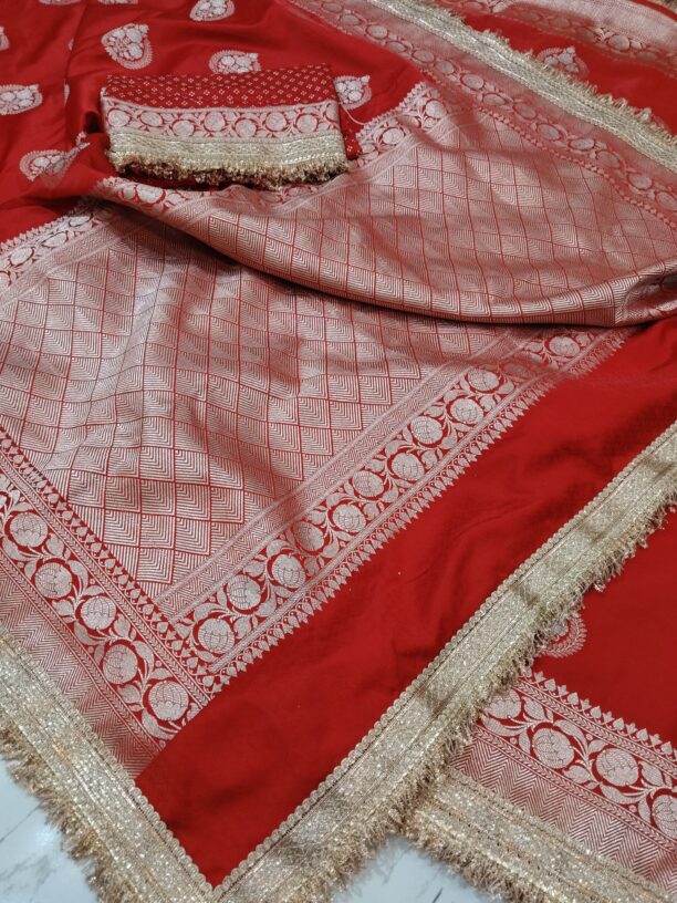 Banarasi Soft Glass Tissue Silk Saree - Image 11