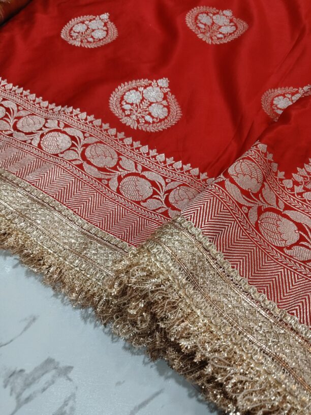 Banarasi Soft Glass Tissue Silk Saree - Image 10