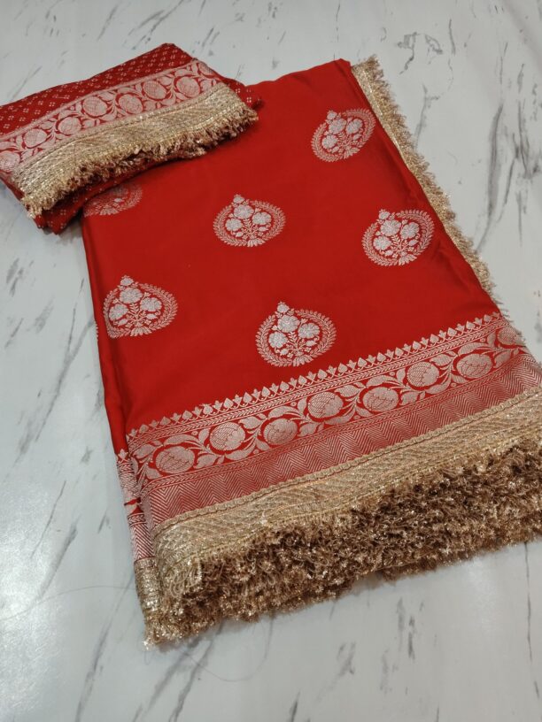 Banarasi Soft Glass Tissue Silk Saree - Image 5