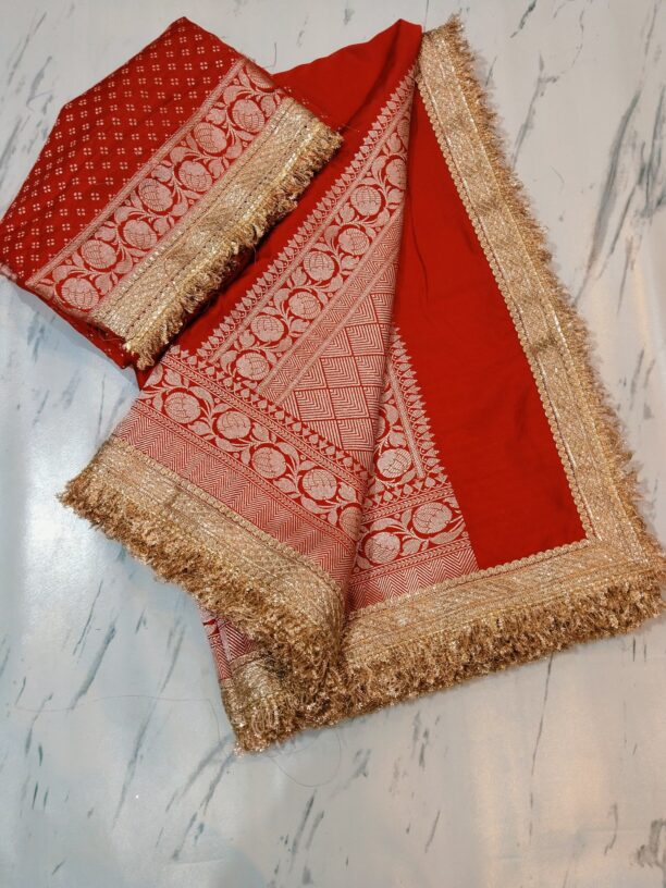 Banarasi Soft Glass Tissue Silk Saree - Image 6