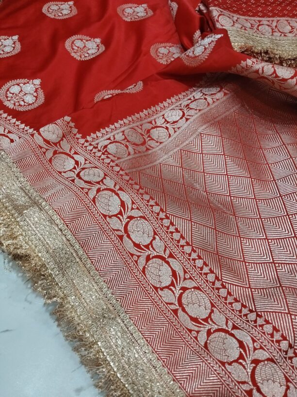 Banarasi Soft Glass Tissue Silk Saree - Image 14