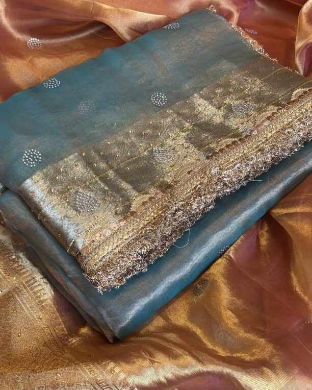 Banarasi Soft Maharani Glass Tissue Silk Saree - Image 27