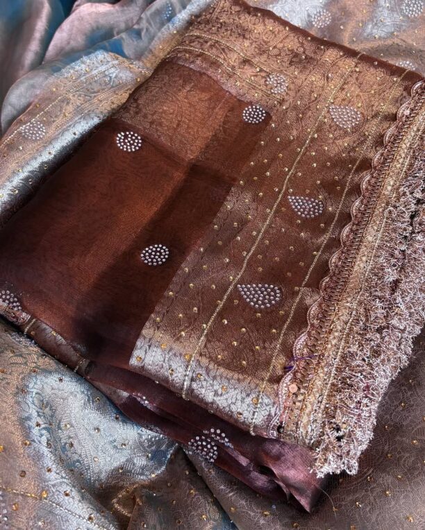 Banarasi Soft Maharani Glass Tissue Silk Saree - Image 20