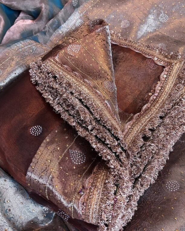 Banarasi Soft Maharani Glass Tissue Silk Saree - Image 12