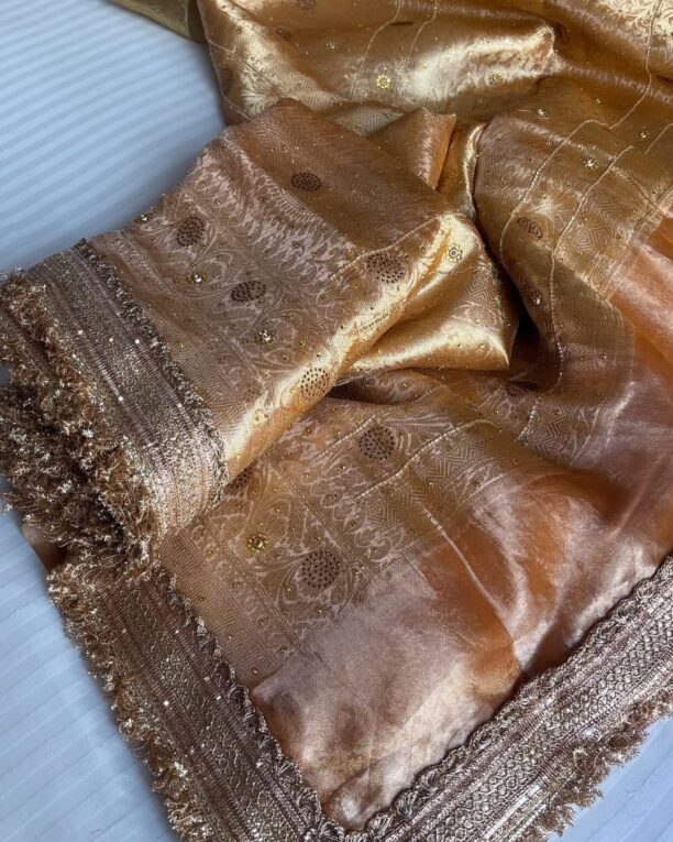 Banarasi Soft Maharani Glass Tissue Silk Saree - Image 19
