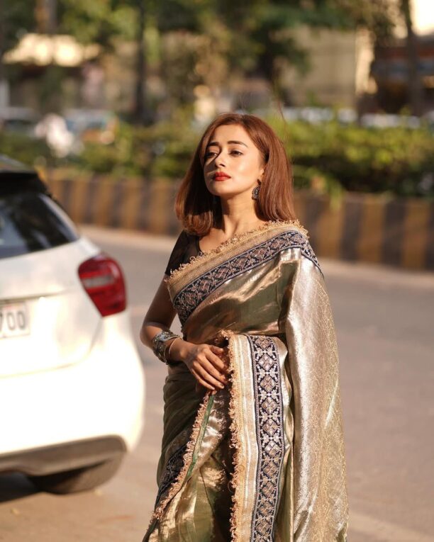 Soft Kanchi Pattu Tissue Silk Saree - Image 7