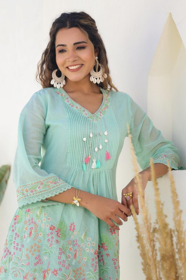 Summer Premium Cotton Embroidered Co-ord Set