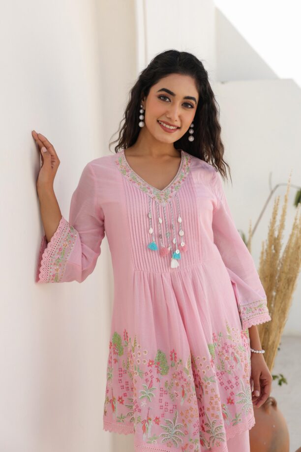 Summer Premium Cotton Embroidered Co-ord Set - Image 4
