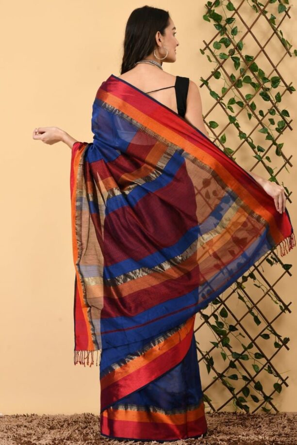 Maheshwari Design Saree - Image 6