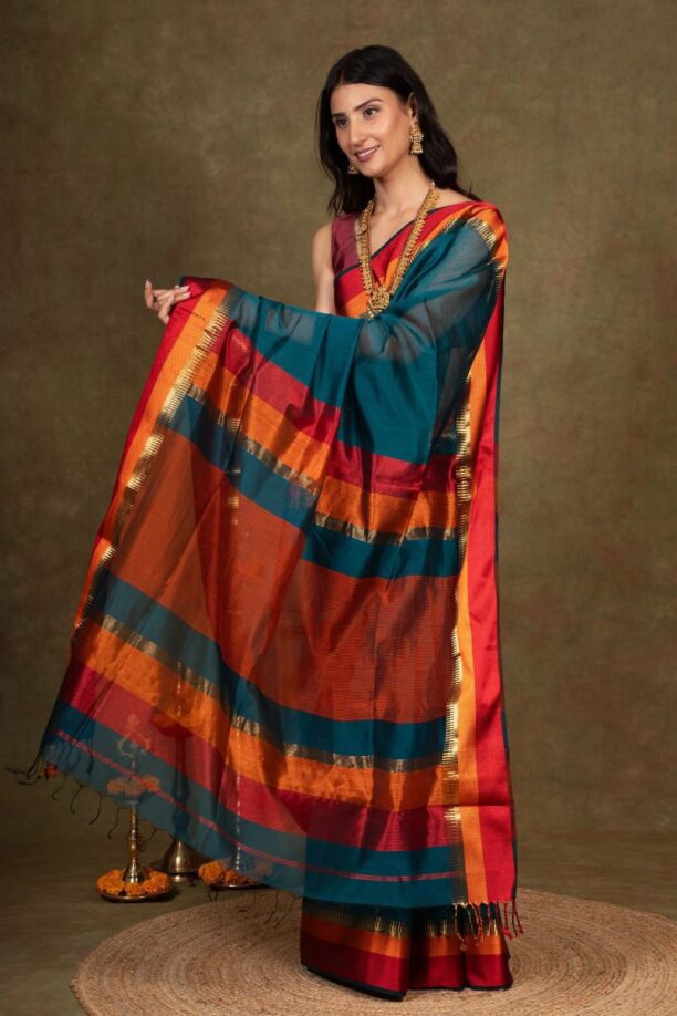 Maheshwari Design Saree - Image 5