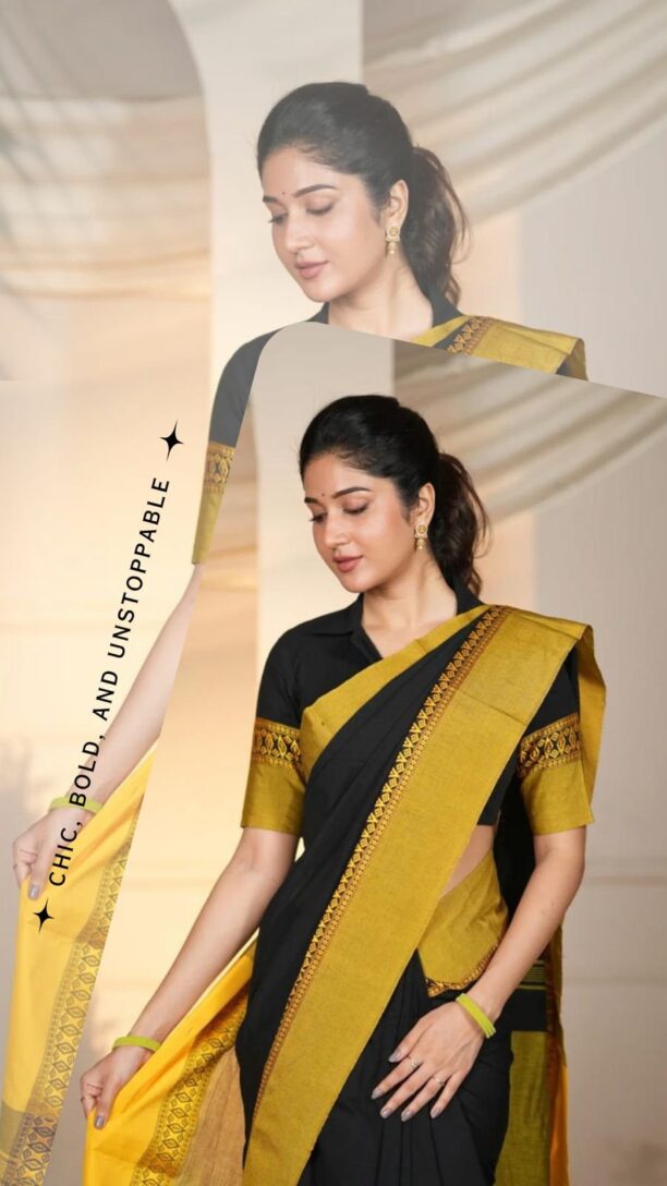 Maheshwari Premium Cotton-Silk Handloom Saree with Blouse Piece