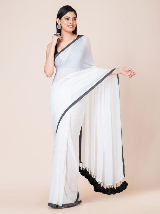 Soft Mul Cotton Everyday Saree with Stitched Kodi - Image 7
