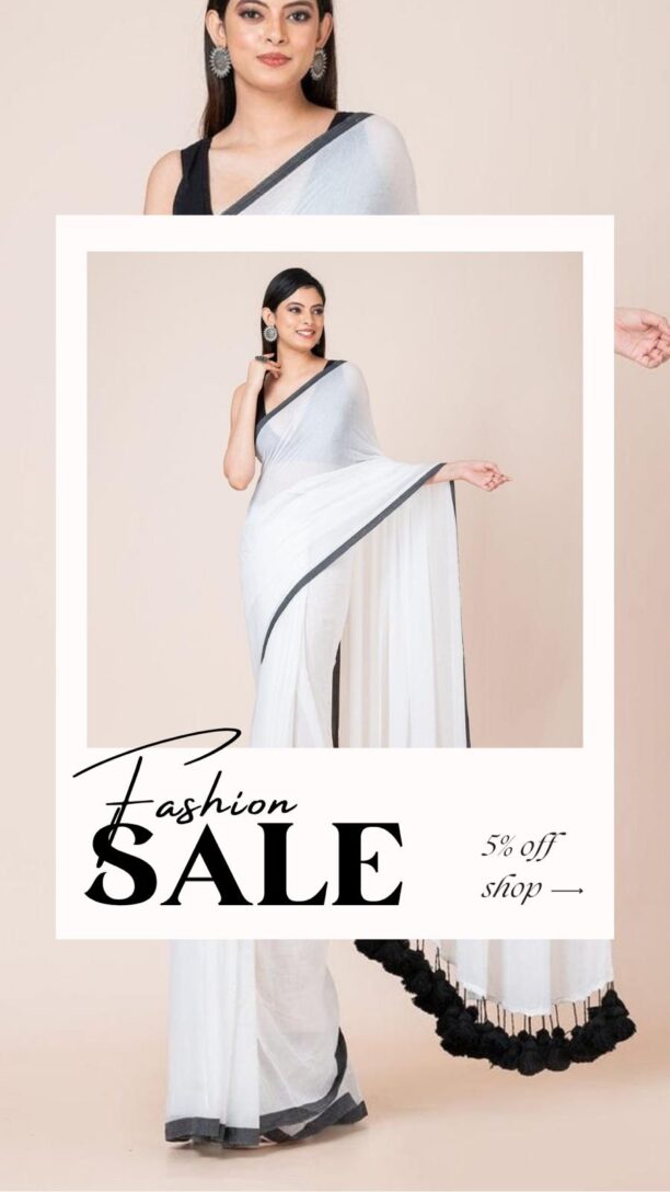 Soft Mul Cotton Everyday Saree with Stitched Kodi - Image 3