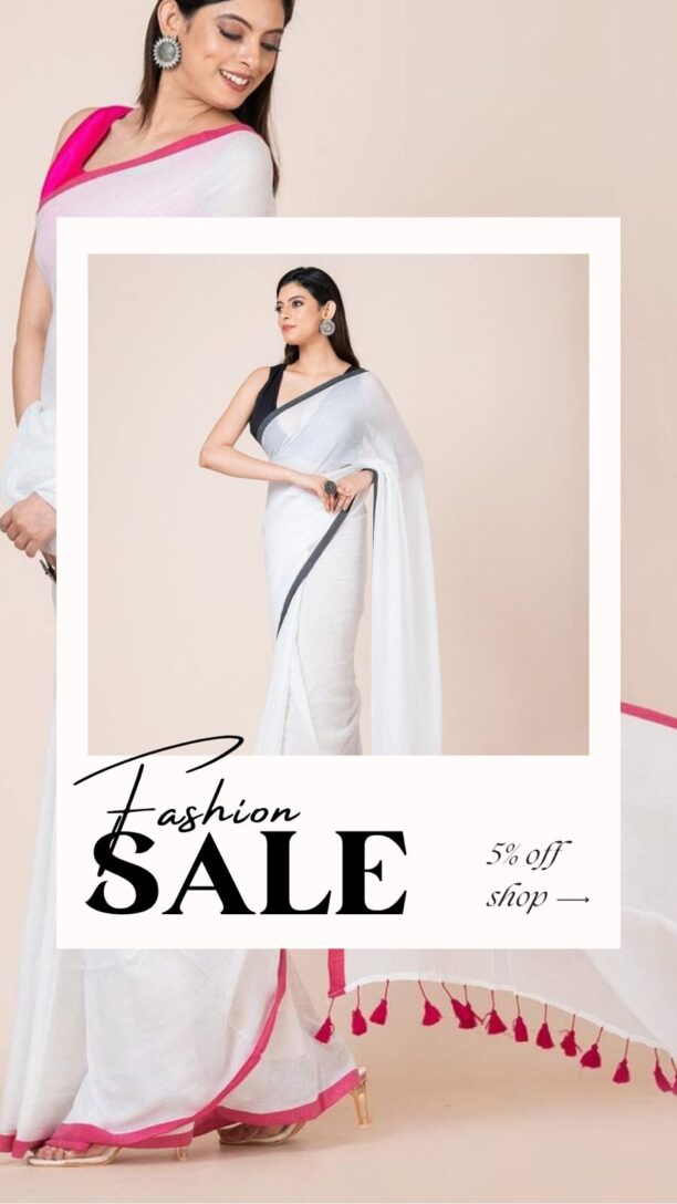Soft Mul Cotton Everyday Saree with Stitched Kodi - Image 4