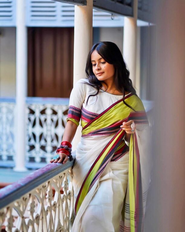 Elegant Pure Cotton Saree with Jacquard Border & Blouse Piece - Image 6