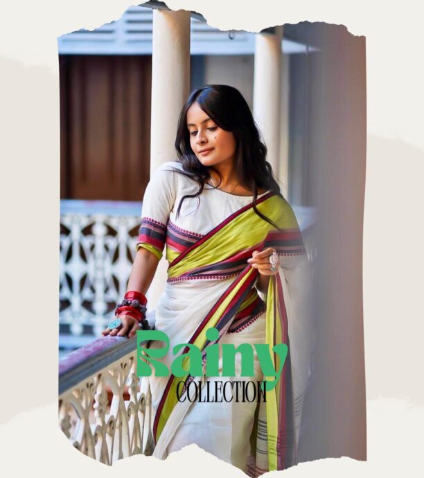 Elegant Pure Cotton Saree with Jacquard Border & Blouse Piece - Image 5