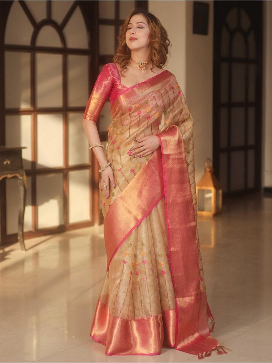 Affordable Luxury: Banarasi Tissue Tanchhui Silk Sarees